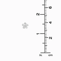 C LUXE by Claire's Sterling Silver Pavé Daisy Stud Earrings