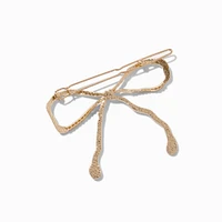 Gold Metal Hair Bow Clip 