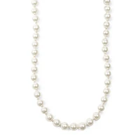 Classic 8mm White Pearl Necklace
