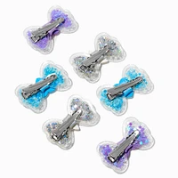 Claire's Club Icon Shaker Bow Hair Clips - 6 Pack
