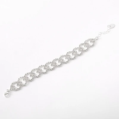 Silver Rhinestone Lemon Chain Bracelet