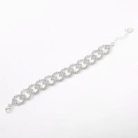 Silver Rhinestone Lemon Chain Bracelet