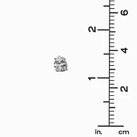 C LUXE by Claire's Sterling Silver Cubic Zirconia 8mm Pear Stud Earrings
