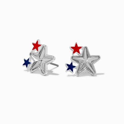 Stars & Stripes Starburst Stud Earrings