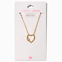 T H E M E x Claire's Gold-tone Heart Carabiner Necklace