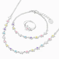 Claire's Club Silver Daisy Jewelry Set - 3 Pack