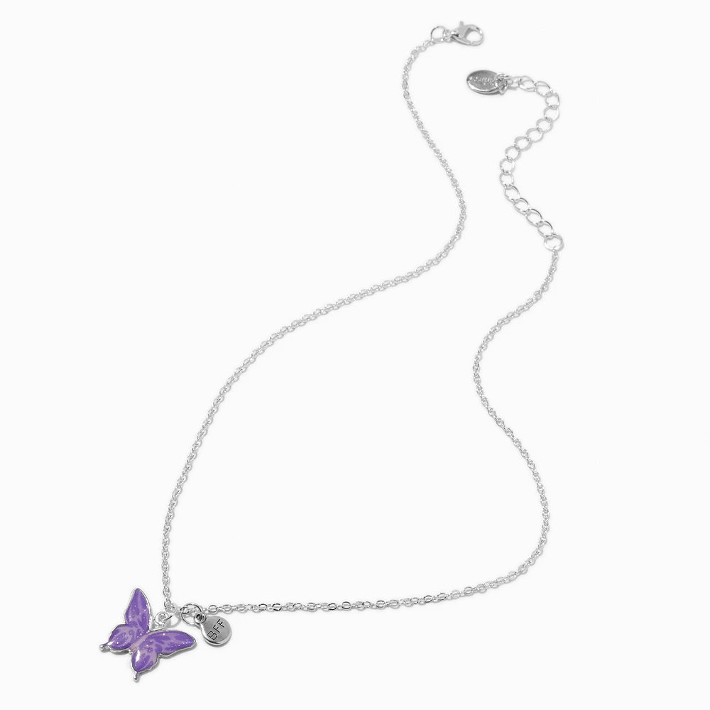 Best Friends Reverse Butterfly Pendant Necklaces - 2 Pack