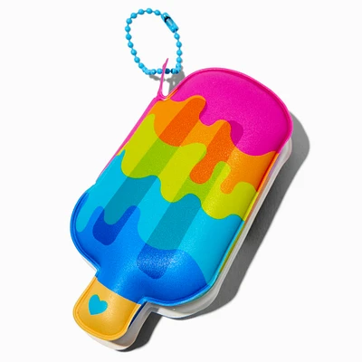 Puffy Rainbow Ice Pop Mini Diary Keychain
