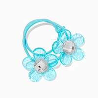 Claire's Club Jewel Tone Glitter Flower Hair Ties - 4 Pack