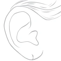 C LUXE by Claire's Sterling Silver Cubic Zirconia Stud & Hoop Earrings - 3 Pack