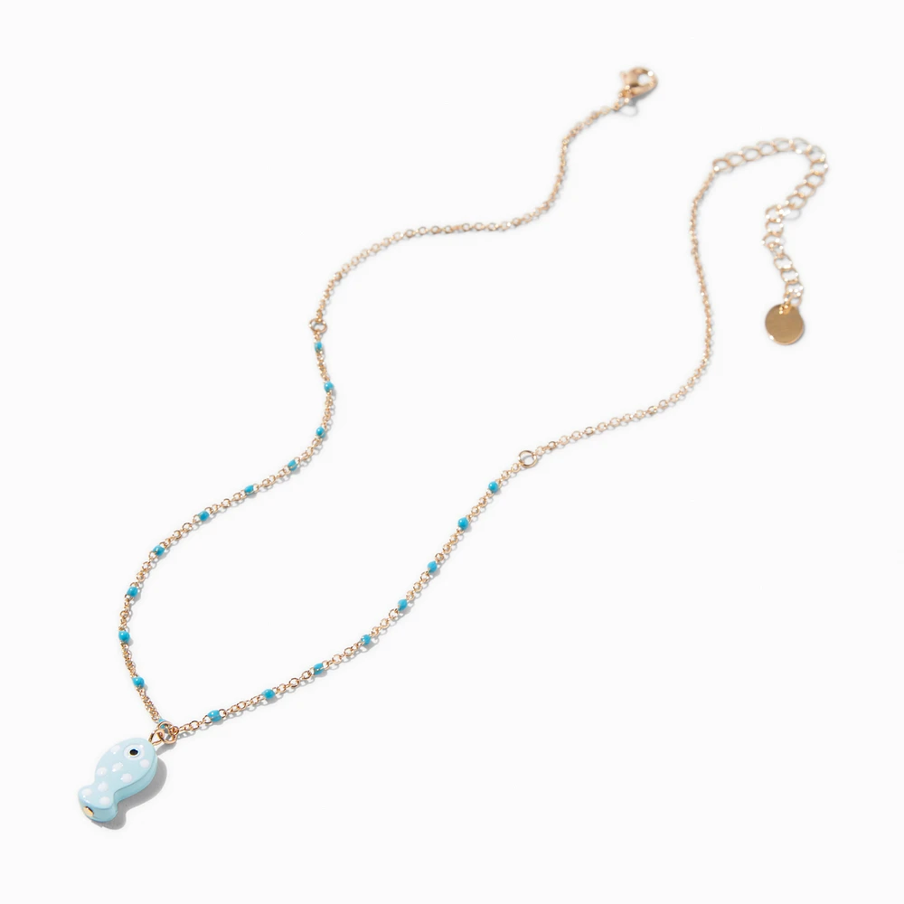 Blue Fish Pendant Necklace