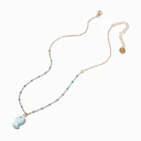 Blue Fish Pendant Necklace