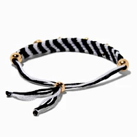 Celestial Black & White Woven Adjustable Bracelet