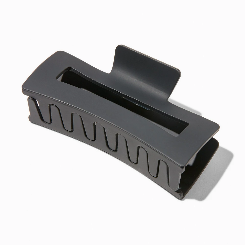 Matte Black Rectangular Hair Claw