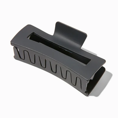 Matte Black Rectangular Hair Claw