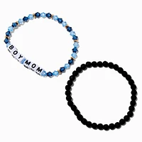 Mommy & Me Beaded "Boy Mom" Stretch Bracelets - 2 Pack