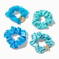 Beachfront Blue Hair Scrunchies - 4 Pack