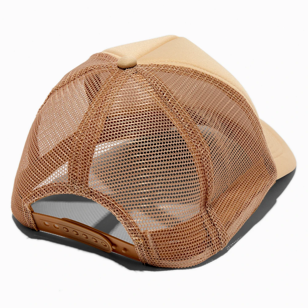 DIY Tan Trucker-Style Hat