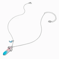 Blue Moon Glow in the Dark Mystical Gem Pendant Necklace