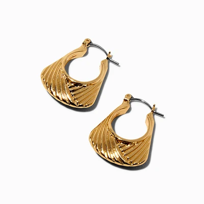 Gold-tone Handbag Hoop Earrings