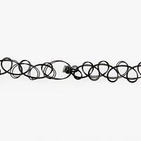 Black Cat Mood Tattoo Choker Necklace