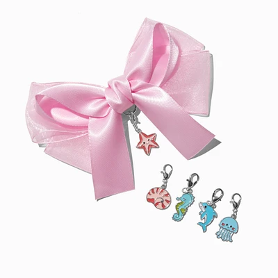 Claire's Club Make-It-Yourself Pastel Pink Hair Bow Accessory Kit