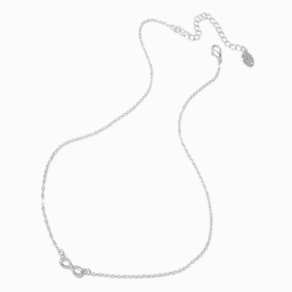 Silver-tone Mini Infinity Pendant Necklace