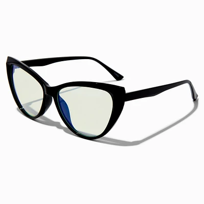 Solar Blue Light Reducing Black Cat Eye Clear Lens Frames