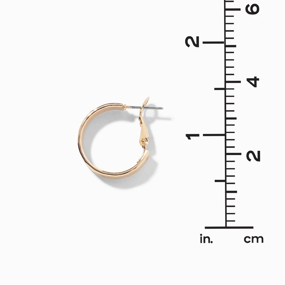 Gold-tone 20mm Flat Hoop Earrings