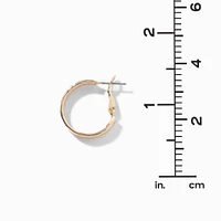 Gold-tone 20mm Flat Hoop Earrings