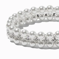 Double Pearl Stretch Bracelet 