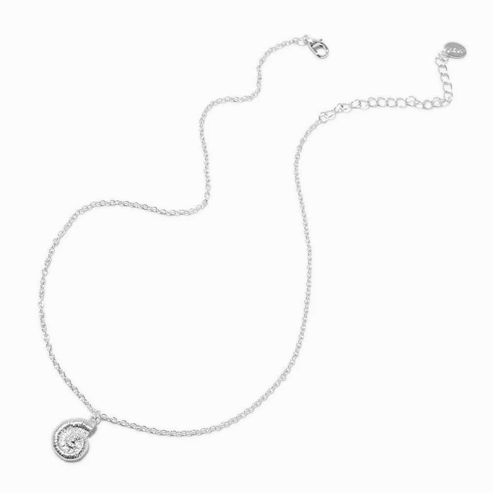 Silver-tone Conch Shell Pendant Necklace