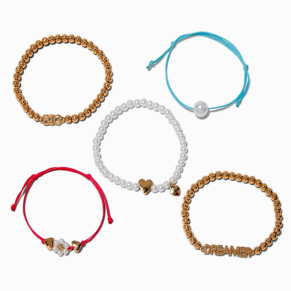 T H E M E x Claire's ''Big Dreamer'' Beaded Bracelet Set - 5 Pack