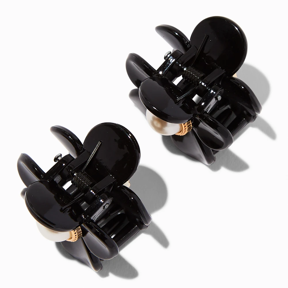 Black Flower Hair Claws - 2 Pack