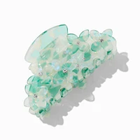 Blue Crystal Flower Hair Claw