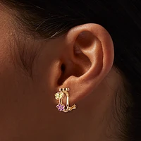 Summer Motif Clip-On Hoop Earrings