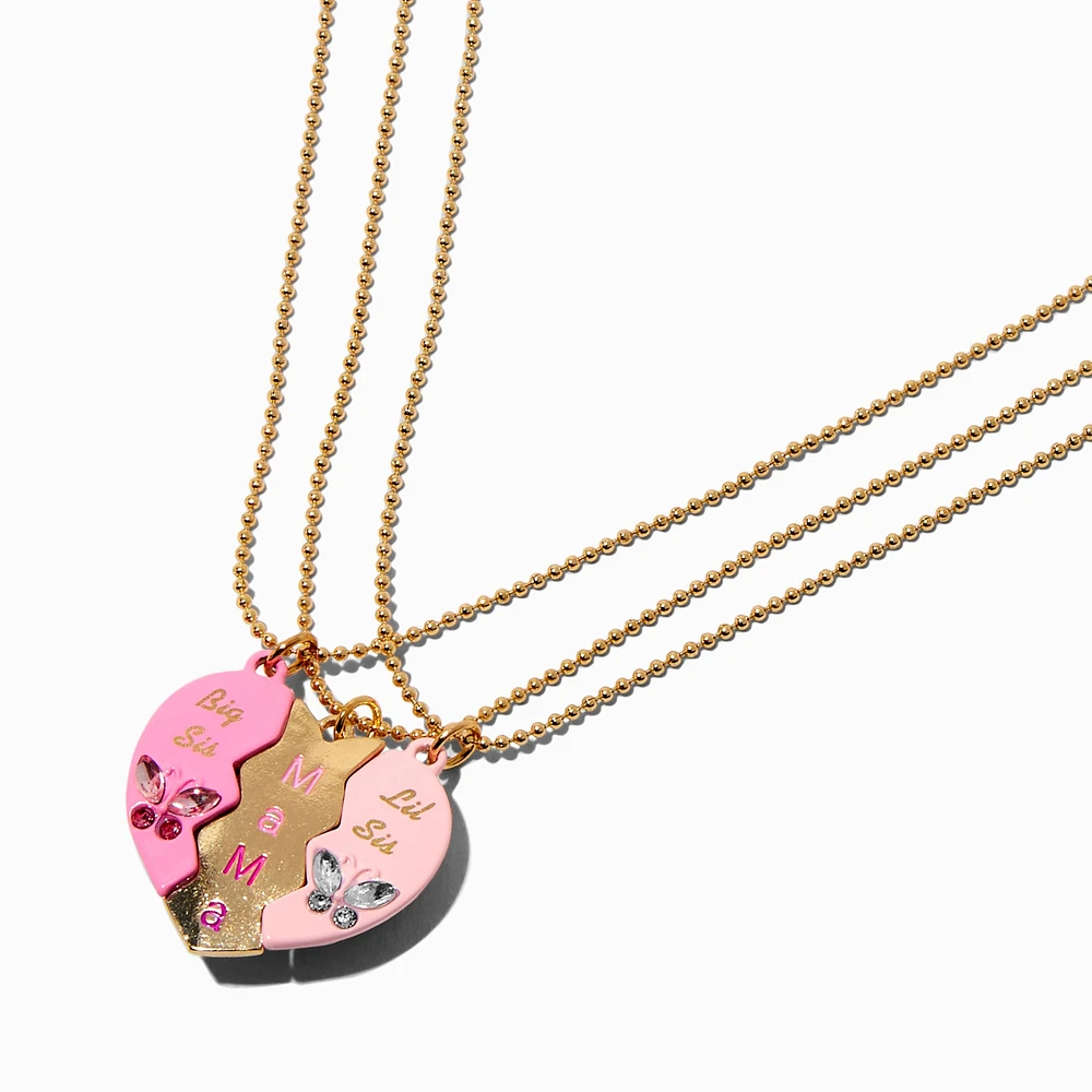 Best Friends Mama, Big Sis, & Lil Sis Necklaces - 3 Pack