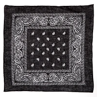 Black Paisley Bandana Headwrap