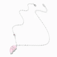 Best Friends UV Color-Changing Split Heart Pendant Necklaces - 2 Pack