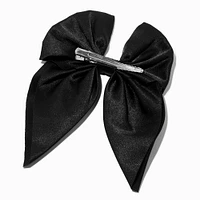 Claire's Club Black Satin Bow Hair Clip