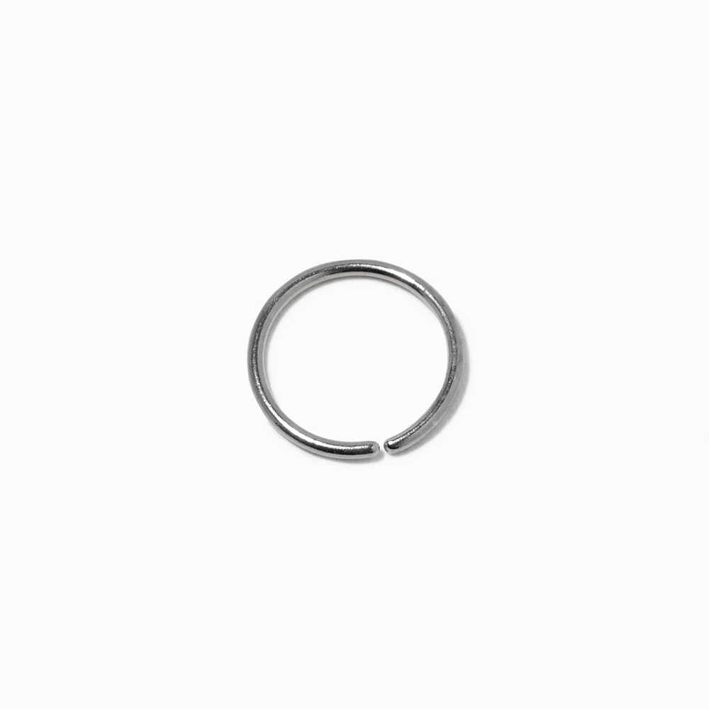20G Silver-tone Stainless Steel Mixed Nose Rings - 3 Pack