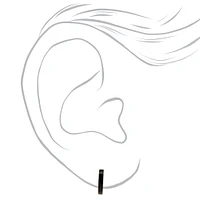 C LUXE by Claire's Black Titanium 7mm Mini Hoop Earrings