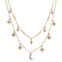 Gold-tone Celestial Multi-Strand Necklace