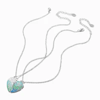 Best Friends Forever Letter Heart Pendant Necklaces - 2 Pack 
