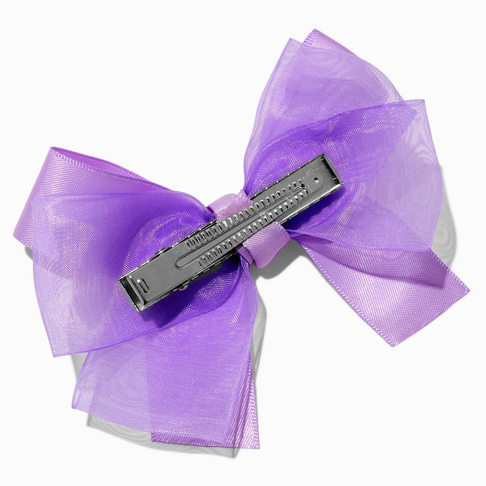 Claire's Club Satin Chiffon Hair Bow Clip