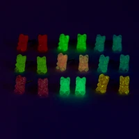 Neon Glow in the Dark Gummy Bears® Stud Earrings - 9 Pack