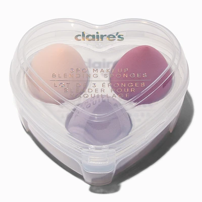 Heart Makeup Sponge Set - 3 Pack