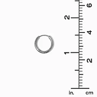 C LUXE by Claire's Silver-tone Titanium 12mm Tube Hoop Earrings