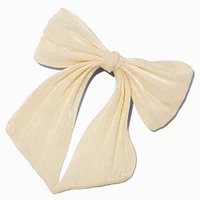 Ivory Organza Hair Bow Clip