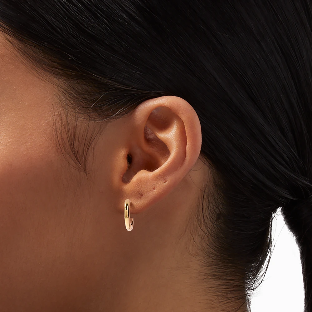 C LUXE by Claire's 18kt Gold Plated 18mm Hoop Earrings